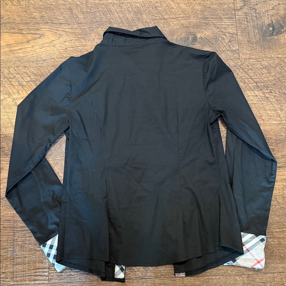 Burberry Black Long Sleeve Button Down Size M - Picture 4 of 5